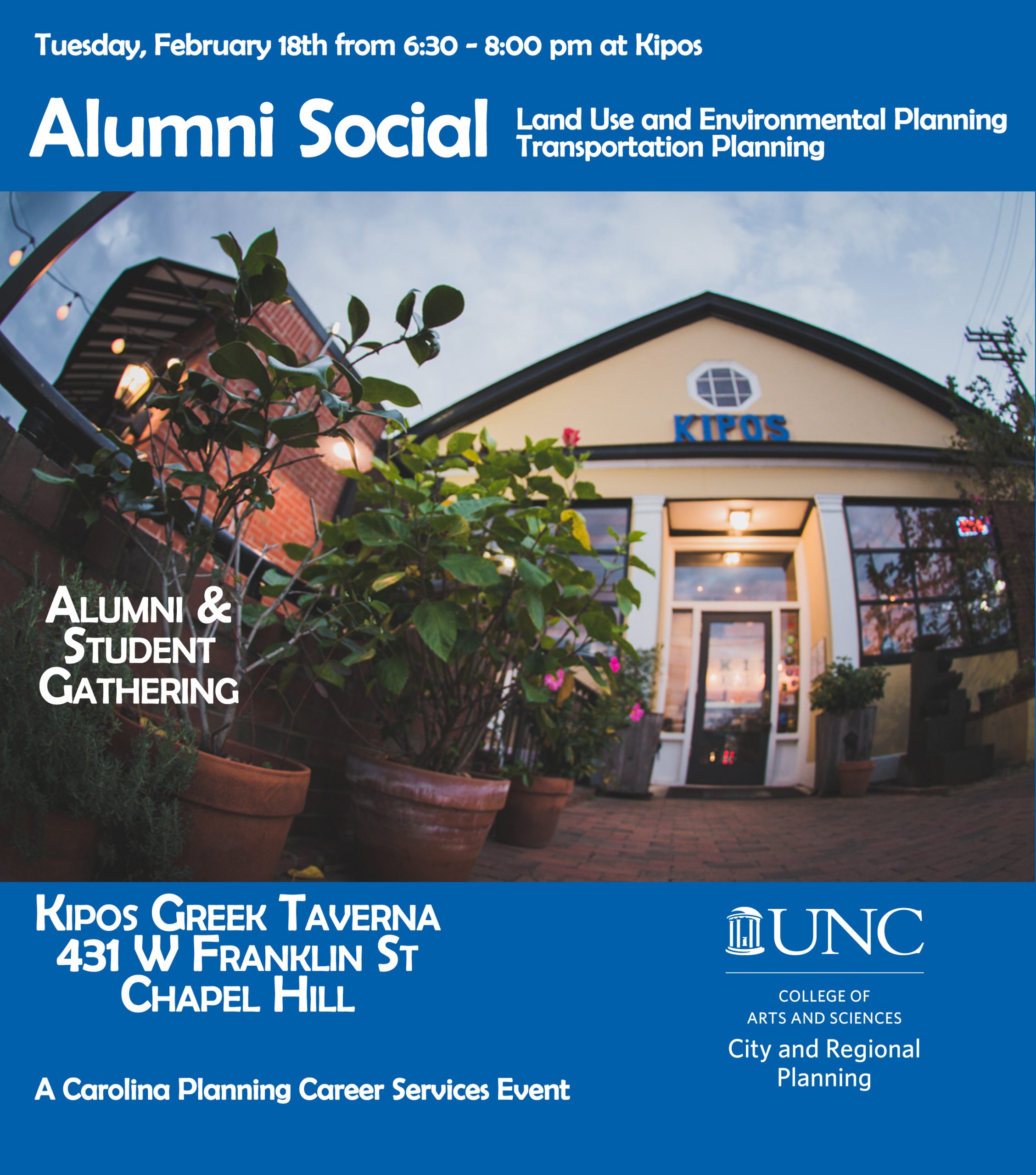 Alumni social flyer